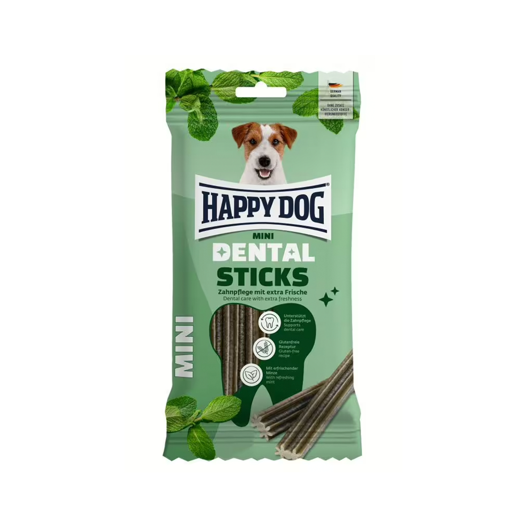 HAPPY DOG DENTAL SNACK STICKS MINI 122GR