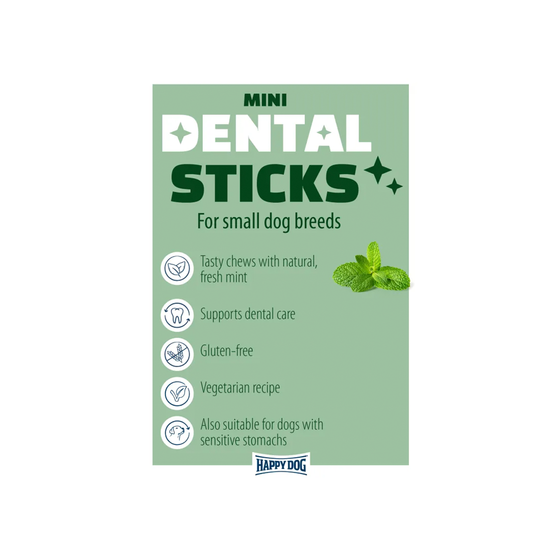 HAPPY DOG DENTAL SNACK STICKS MINI 122GR