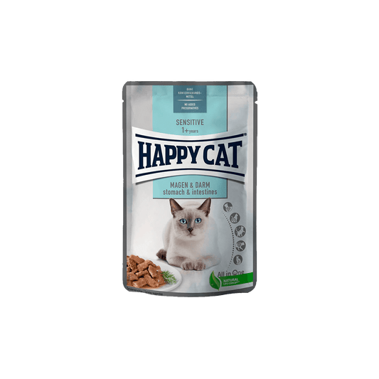 Happy Cat Sensitive Pedaços em Molho Estômago e Intestinos